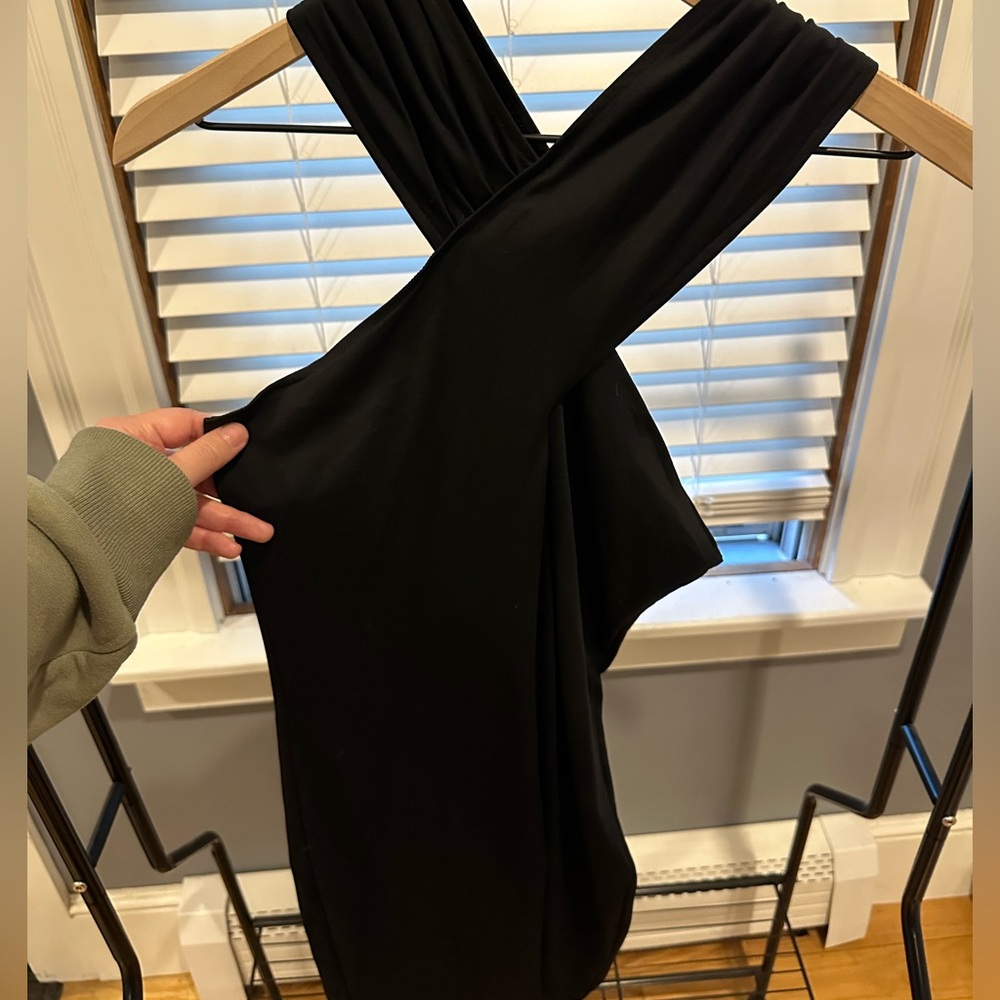 Leith black keyhole bodycon dress